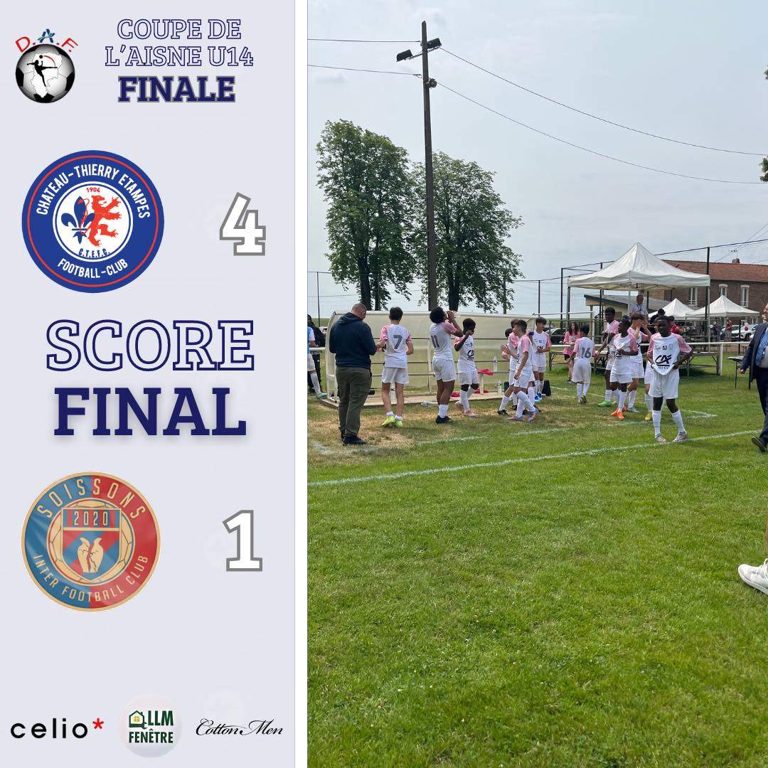 Actualité Victoire pour nos U14 en coupe de l Aisne club Football