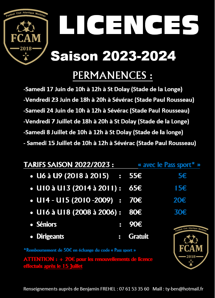 Actualit Inscriptions Saison Club Football Football Club