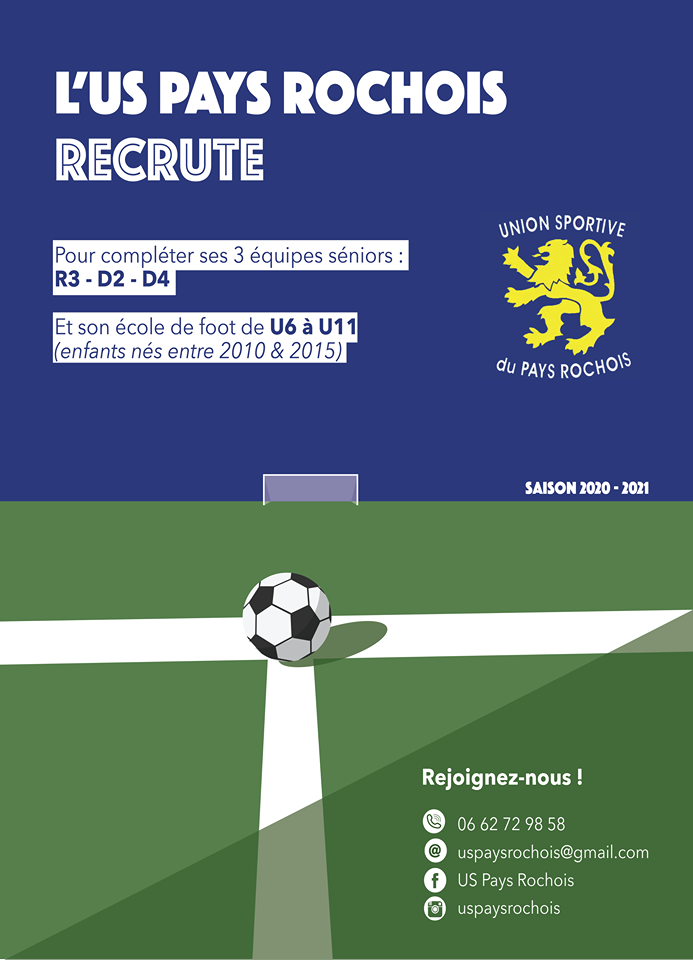 Actualit Club Football Union Sportive Du Pays Rochois Footeo