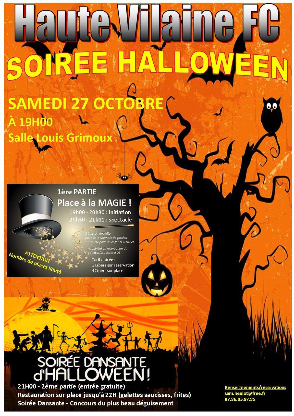 Actualité Soirée Halloween du 27/10 club Football HAUTE VILAINE