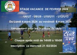 FC ROSENDAEL STAGE VACANCE DE FEVRIER 2024