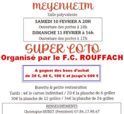 SUPER LOTO ORGANISE PAR LE FC ROUFFACH