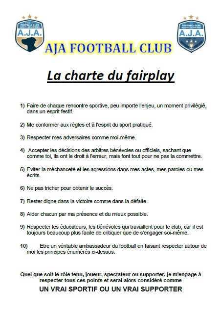 La charte du Fairplay 1