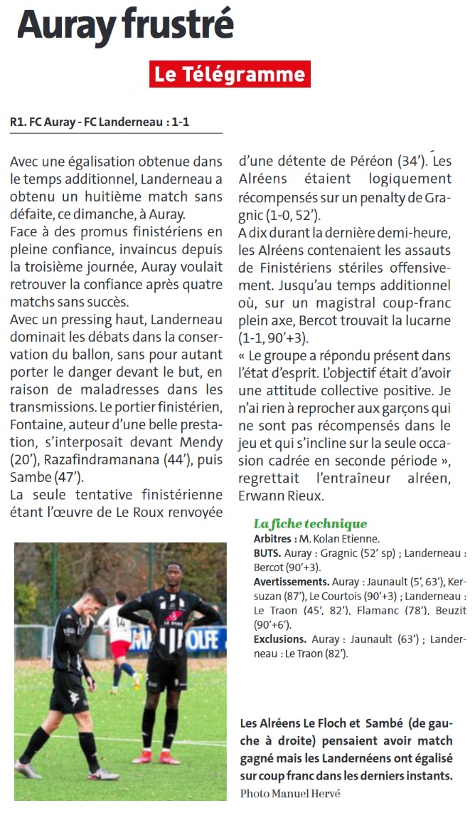 Actualité - La Presse "LES INFOS" : R1 GROUPE B... - Club Football AS ...